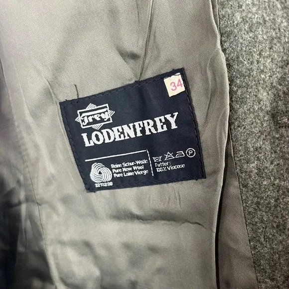 Vintage Lodenfrey Green German Austria Wool Cropped Military Jacket & Skirt Suit - Picture 7 of 16